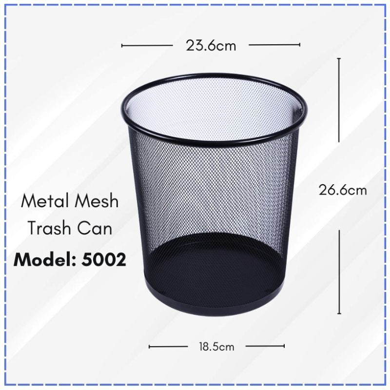 Metal Mesh Trash Can