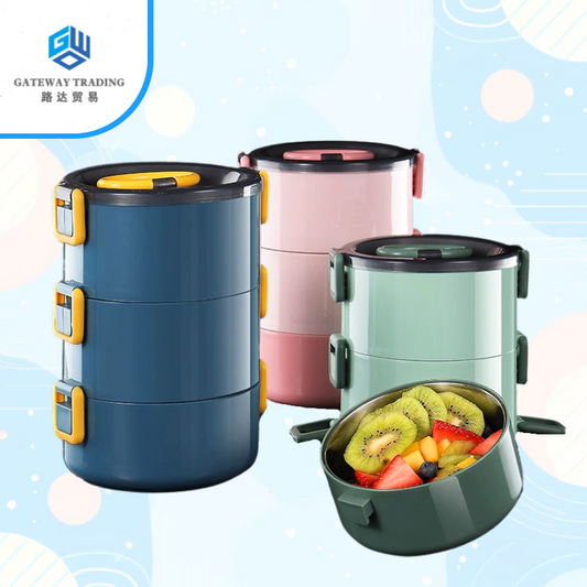 Layered Stainless Steel Lunch Box