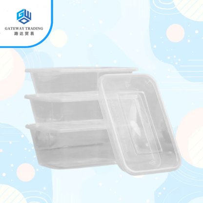 10PCS Eco King Rectangular Disposable Microwavable Food Container Plastic Food Packaging Materials