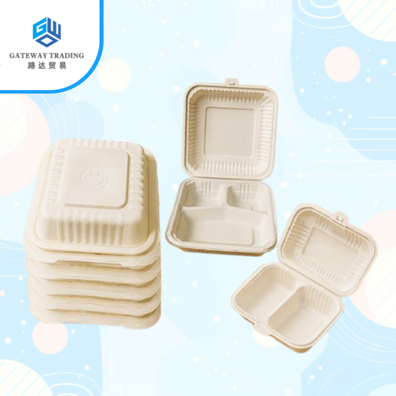 Eco King Disposable Cornstarch Lunch Box Sustainable Compostable Food Container