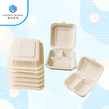 Eco King Disposable Cornstarch Lunch Box Sustainable Compostable Food Container