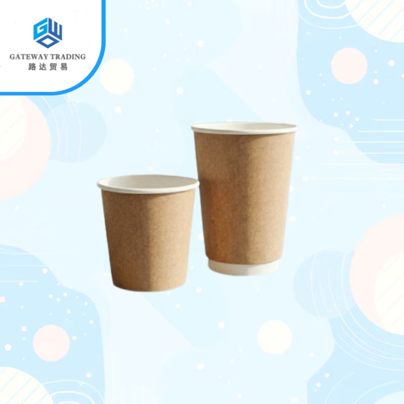 25Pcs Eco King Coffee Kraft Paper Cup Hot and Cold Beverages Use Leak Resistant Food Grade Cups