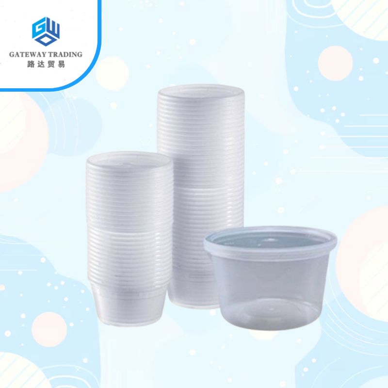 Eco King 50pcs Round Food Container With Lid Disposable Takeout Meal Prep Packaging