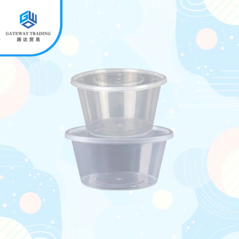 10PCS Eco King Round Disposable Microwavable Food Container Circle Plastic Food Packaging Materials