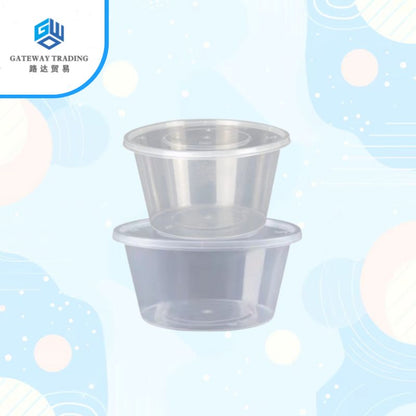 10PCS Eco King Round Disposable Microwavable Food Container Circle Plastic Food Packaging Materials