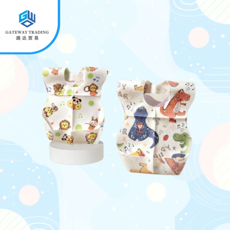 20Pcs DBY Disposable Baby Bibs Waterproof Wash-Free Feeding Bibs Anti-Dirt Baby Bib
