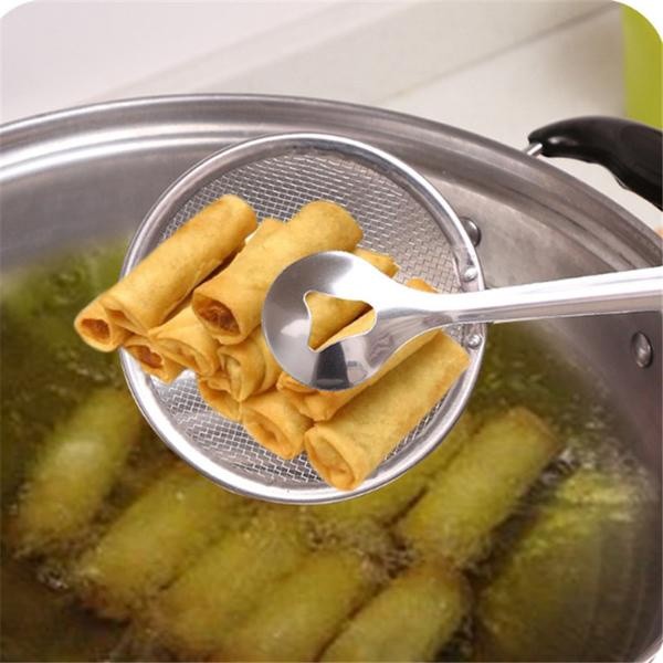 BX-69 Food Clip Snack Fryer Strainer BBQ Buffet Serving Tongs Fried Tong Frying Mesh Colander