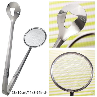 BX-69 Food Clip Snack Fryer Strainer BBQ Buffet Serving Tongs Fried Tong Frying Mesh Colander