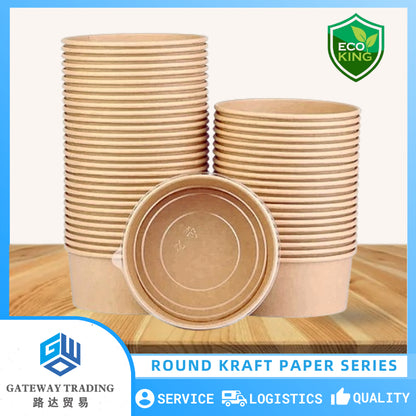 Kraft Paper Round Eco King 25Pcs Thick Durable Eco Friendly Packaging Paper Recyclable Strong Tear Resistant Ideal for Wrapping Crafts
