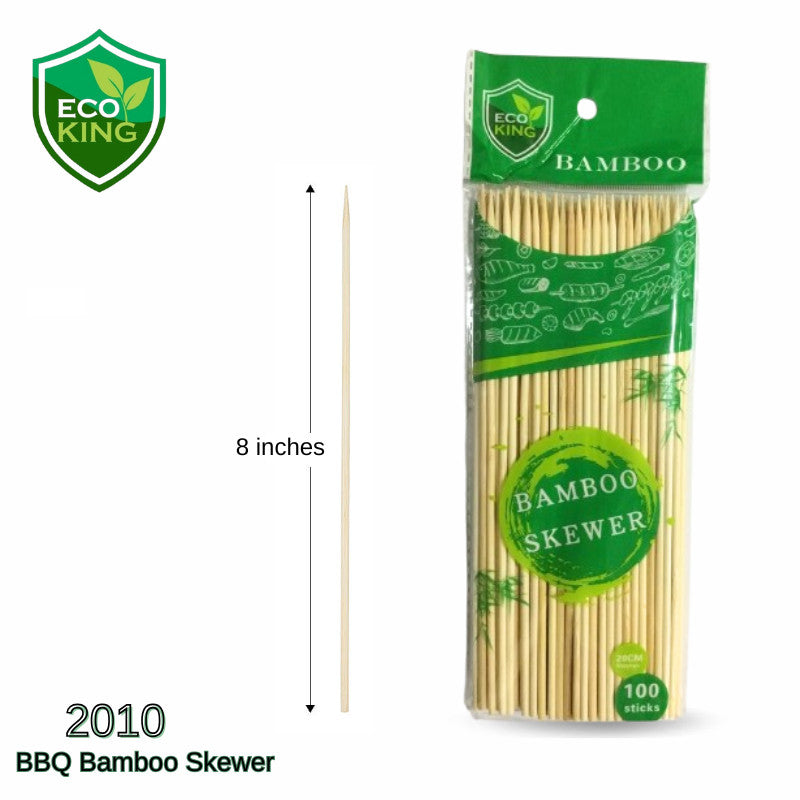 Eco King Barbeque Bamboo Sticks Disposable Barbecue Fruit Wood Sticks Barbecue Party Bundle