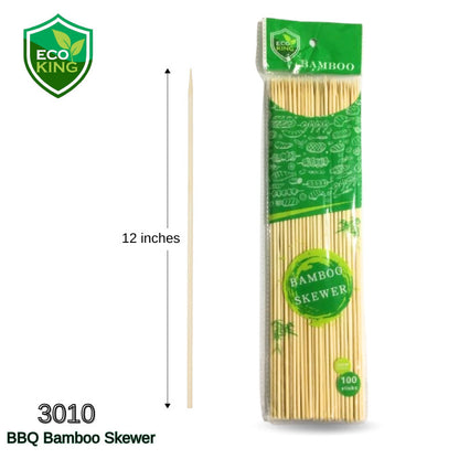 Eco King Barbeque Bamboo Sticks Disposable Barbecue Fruit Wood Sticks Barbecue Party Bundle