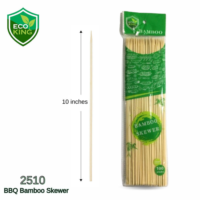 Eco King Barbeque Bamboo Sticks Disposable Barbecue Fruit Wood Sticks Barbecue Party Bundle