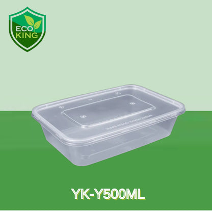 10PCS Eco King Rectangular Disposable Microwavable Food Container Plastic Food Packaging Materials