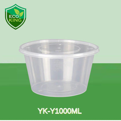 10PCS Eco King Round Disposable Microwavable Food Container Circle Plastic Food Packaging Materials