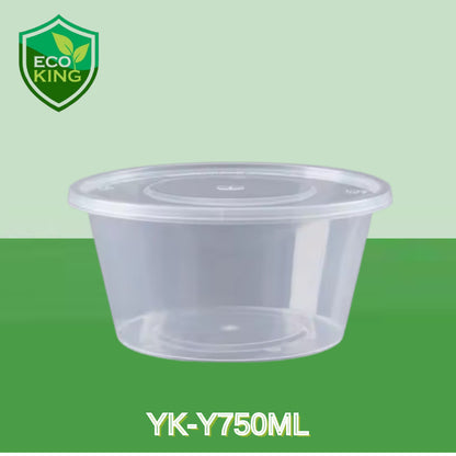 10PCS Eco King Round Disposable Microwavable Food Container Circle Plastic Food Packaging Materials