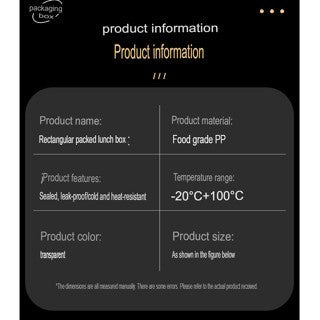 50PCS Eco King Rectangular Disposable Microwavable Food Container Plastic Food Packaging Materials