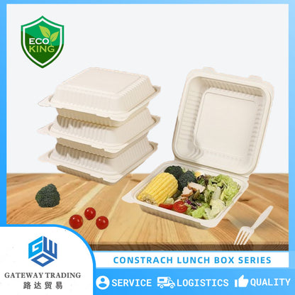 Eco King Disposable Cornstarch Lunch Box Sustainable Compostable Food Container