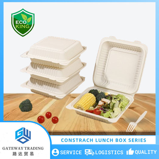 Eco King Disposable Cornstarch Lunch Box Sustainable Compostable Food Container