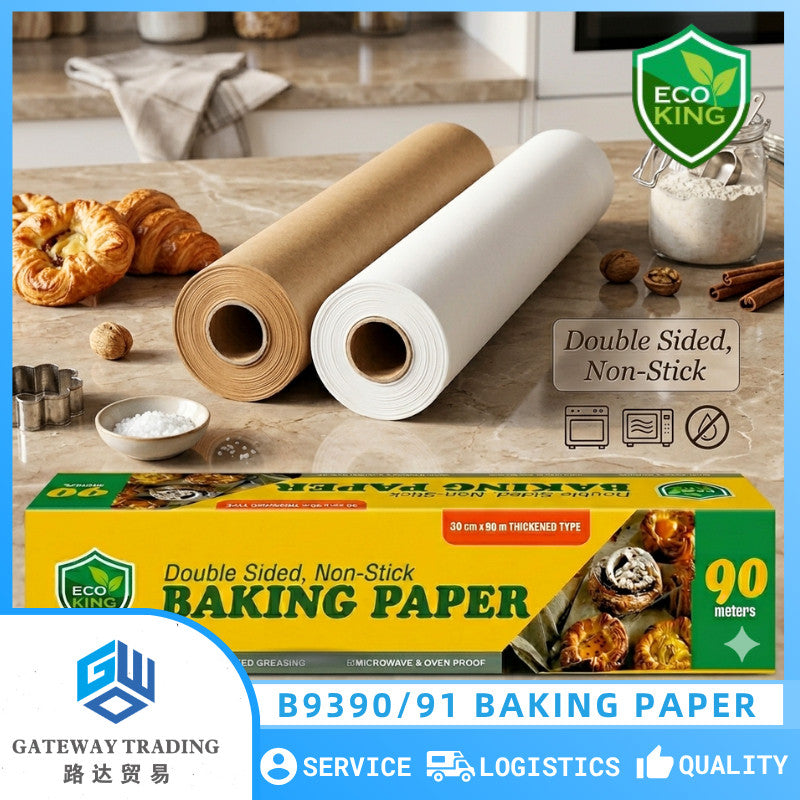 Eco King Baking Paper Non-Stick Parchment Paper Roll Greaseproof Heat-Resistant Paper Roll