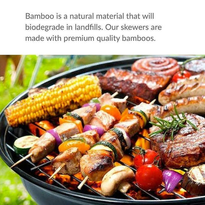 Eco King Barbeque Bamboo Sticks Disposable Barbecue Fruit Wood Sticks Barbecue Party Bundle