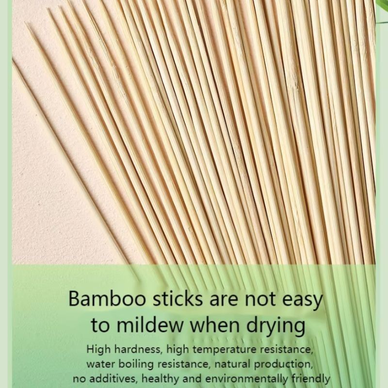 Eco King Barbeque Bamboo Sticks Disposable Barbecue Fruit Wood Sticks Barbecue Party Bundle