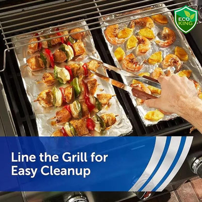 Eco King Aluminum Foil Food Wrap Multipurpose Barbecue Wrap For Baking, Cooking & Food Preservation