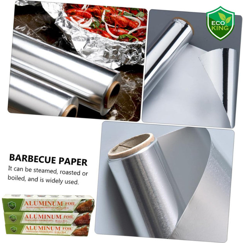 Eco King Aluminum Foil Food Wrap Multipurpose Barbecue Wrap For Baking, Cooking & Food Preservation