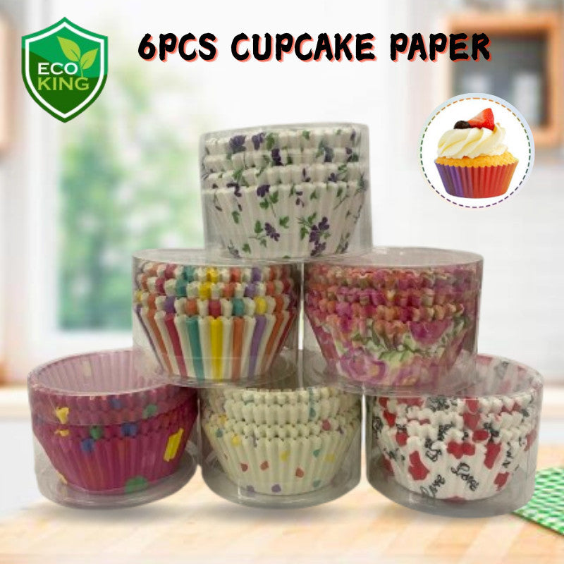 100Pcs Eco King Paper Cupcake Liner Multi Colored Premium Quality Oven Safe Baking Supplies