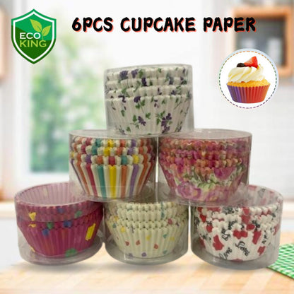100Pcs Eco King Paper Cupcake Liner Multi Colored Premium Quality Oven Safe Baking Supplies