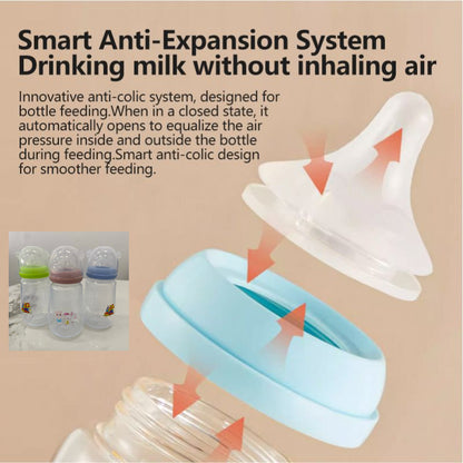 3in1 DBY Baby Feeding Bottle Bear Design 3 Piece Colored Baby Bottle Feeding Bottle