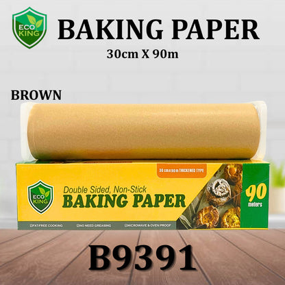 Eco King Baking Paper Non-Stick Parchment Paper Roll Greaseproof Heat-Resistant Paper Roll