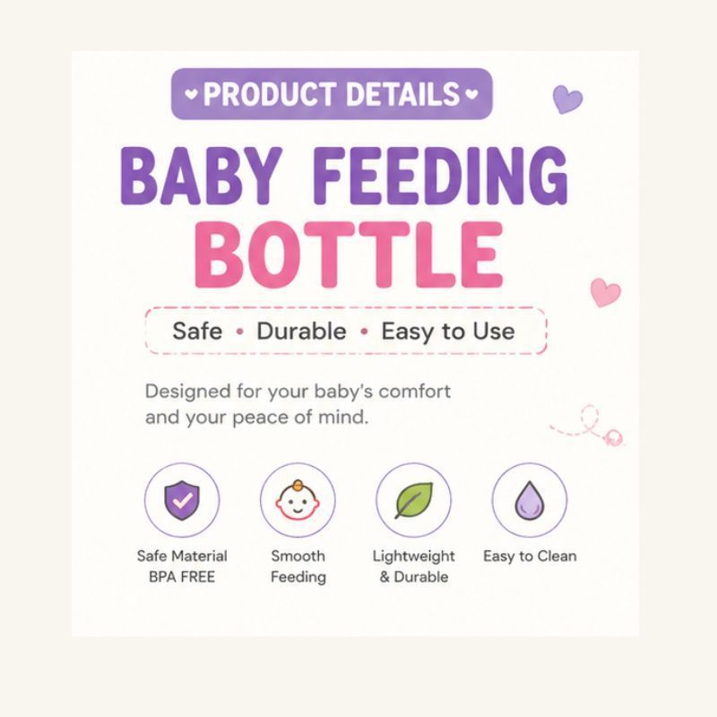 DBY 2in1 Baby Feeding Bottle 2 Piece Colored Premium Quality Food Grade Baby Feeding Bottle