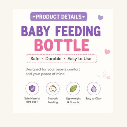 DBY 2in1 Baby Feeding Bottle 2 Piece Colored Premium Quality Food Grade Baby Feeding Bottle