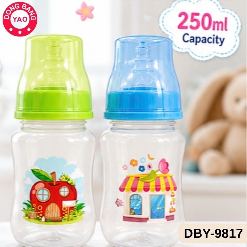 DBY 2in1 Baby Feeding Bottle 2 Piece Colored Premium Quality Food Grade Baby Feeding Bottle