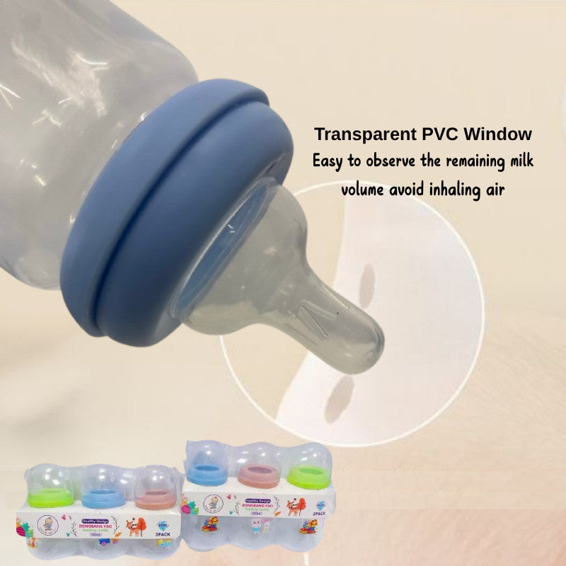 3in1 DBY Baby Feeding Bottle Bear Design 3 Piece Colored Baby Bottle Feeding Bottle