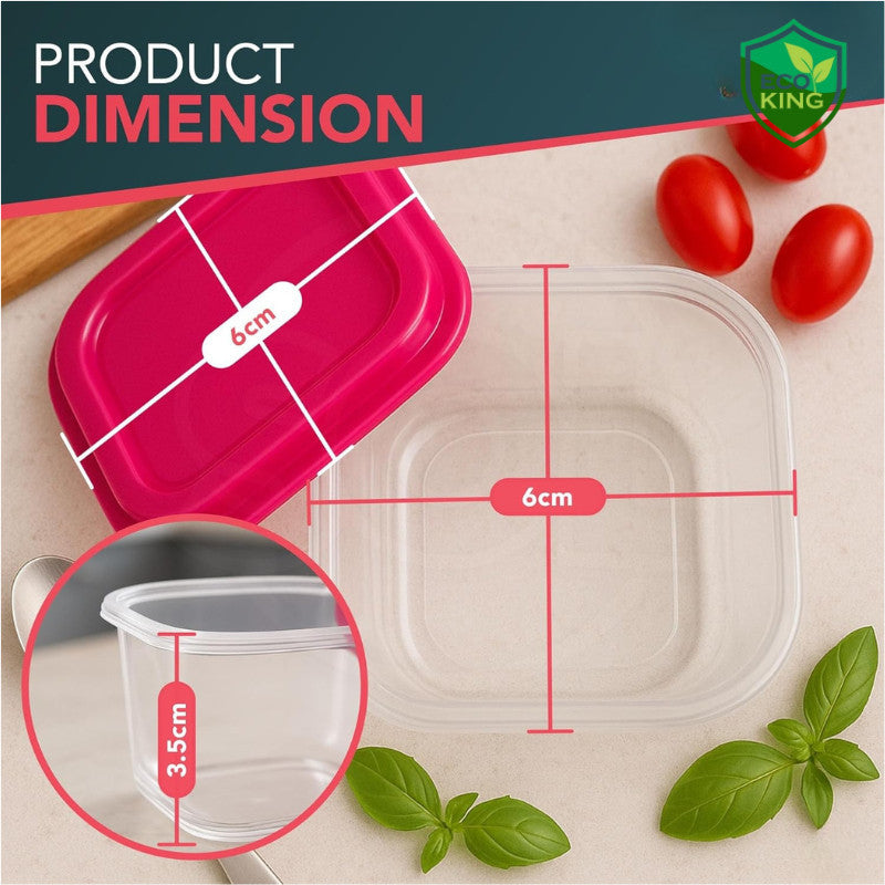 Eco King 60ML Mini Storage Box Food Grade Sauce Container Supplement Seasoning Sauce Container Set