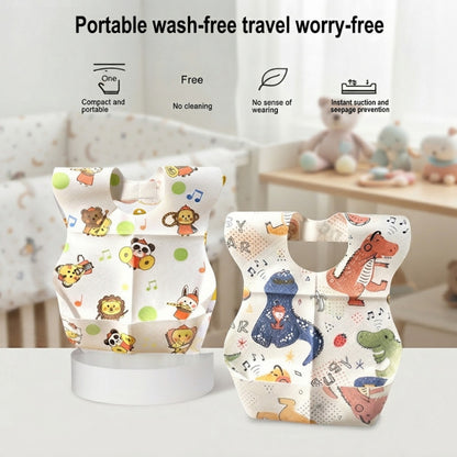 20Pcs DBY Disposable Baby Bibs Waterproof Wash-Free Feeding Bibs Anti-Dirt Baby Bib