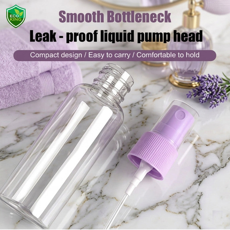 Eco King 4in1Travel Bottles Set Leak Proof Portable Toiletry Containers Set Clear Travel Size Kit