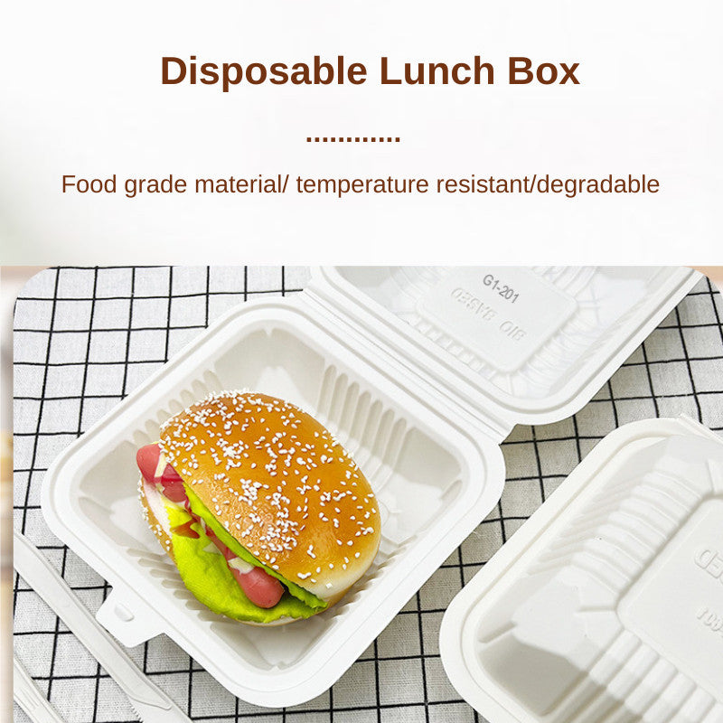 Eco King Disposable Cornstarch Lunch Box Sustainable Compostable Food Container