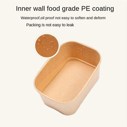 25 Pcs Eco King Sustainable Rectangular Kraft Paper Food Packaging Biodegradable