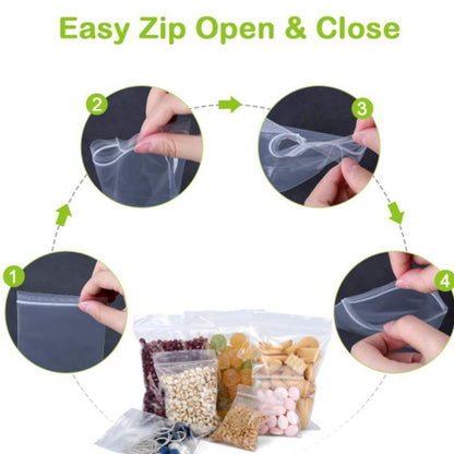 Eco King Zip Seal Food Storage Bags Resistant, Fresh Keeping Lock Durable and Reusable