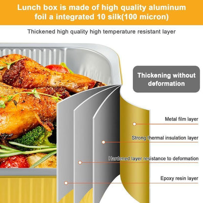 5 Pcs Multi Purpose Eco King Aluminum Foil Food Trays Rectangular Heat Resistant Disposable Bakeware