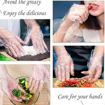 Eco King Polyethylene Plastic Disposable Gloves High Quality Food Grade Garden Kitchen Cooking