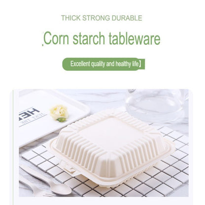 Eco King Disposable Cornstarch Lunch Box Sustainable Compostable Food Container