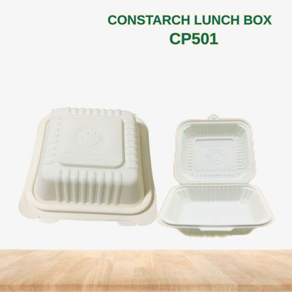 Eco King Disposable Cornstarch Lunch Box Sustainable Compostable Food Container